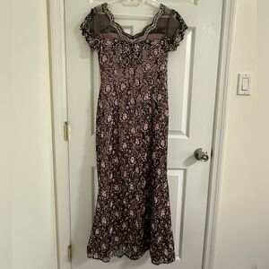 Elegant Floral Embroidered Dress